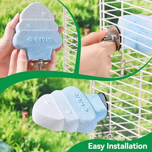 2 Pack Bird Beak Grinding Stone, Parrot Perch for Cage Volcanic Rock Mineral Bird Perch, Parrot Cage Accessories for Parakeets Budgies Cockatiels, Lovebirds Small to Medium Birds