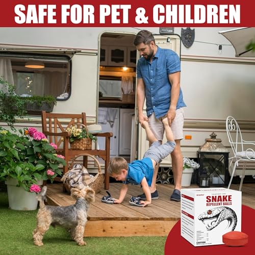 Snake Repellent for Yard, Powerful Outdoor Protection, Pet & Child Safe | Natural Snake Deterrent for Home, Garden, Camping Targets Copperhead & Rattlesnakes (12, 1 Count (Pack of 12))