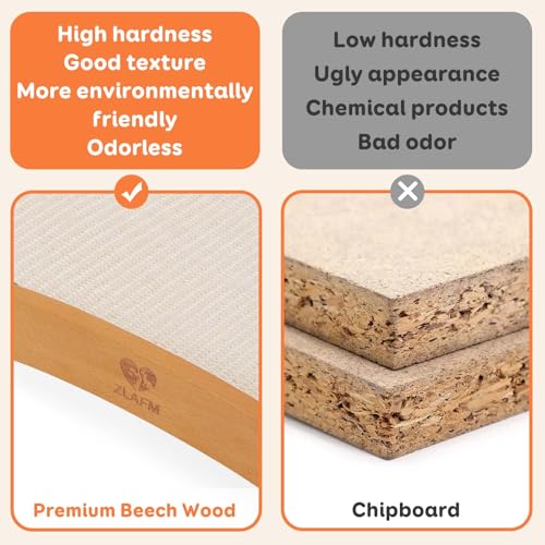 Extra-Larger Sisal Cat Scratcher Bed, Durable Cat Scratching Post with Hammock for Indoor Cats Lounger & Sleep & Scratch, Natural Sisal Cat Scratch Pad, Sturdy Solid Wood Frame (Upgraded Extra-Larger)