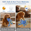 Interactive Dog Toys Octopus,Durable Automatic Jumping Dog Toy to Keep Them Busy,Squeaky Moving Tug of War Doggie Toy,USB Rechargeable,Not for Aggressive Chewers (Blue)