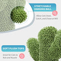 Made4Pets Cat Scratching Post, 25.6" Cactus Cat Scratcher Kitten Scratch Post with Sisal Rope for Indoor Cats Claw Scratcher, Vertical Green Cat Tree with Dangling Ball for Kitties Medium
