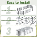 Galvanized Raised Garden Bed Outdoor, 4x2x1ft(2Pack) Metal Heavy Duty Planter Boxes for Gardening, Easy Assemble Bottomless Small Oval Plant Container Kit for Vegetable, Flower, Fruit, Silver