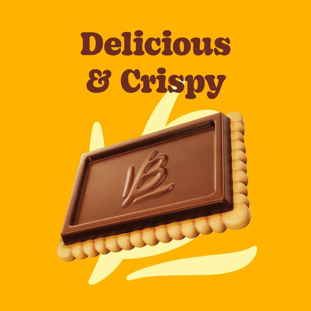 Bauducco Choco Biscuit Cookies – Crispy Chocolate-Covered Biscuits, Individually Wrapped for Snacking, Dessert, and Lunch Boxes, 25.3 oz (Pack of 40)