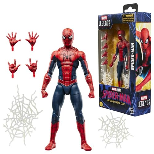 Marvel Legends Series Spider-Man, Spider-Man: Brand New Day Collectible 6-Inch Action Figure Set