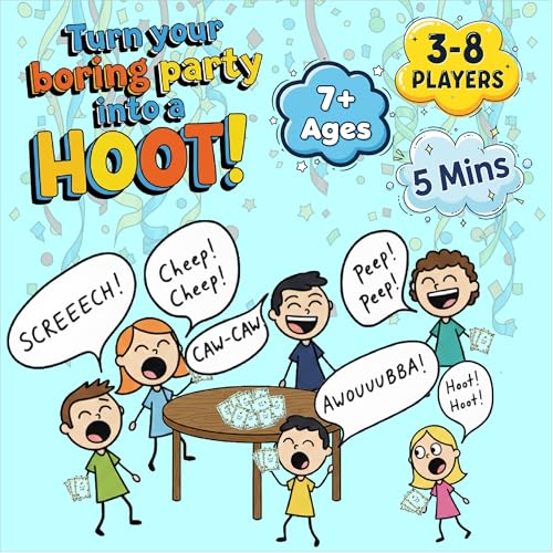 Bird Call - A Lively and Delightfully Absurd 5-Minute Party Game - High Energy Card Game - Bird Gifts - Bird Watching Gifts - Gifts For Bird Lovers - Birding Gifts - 3-8 Players And Ages 7+