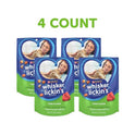 Purina Whisker Lickin's Cat Treats, Crunchy and Yummy Tuna Flavor - (Pack of 4) 10 oz. Pouches