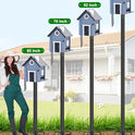 XDW-GIFTS Bird House Pole, 1 Pack 109 Inch Metal Bird Feeder Pole for Outdoor, with 5-Prong Heavy Duty Base for Birdhouse Mounting, Weather Station