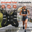 Poudee Weighted Vest, 6lb/8lb/10lb/12lb/16lb/20lb/25lb/30lb Weight Vest for Men Women, Body Weight Vests Adjustable with Reflective Stripe for Strength Training, Running, Workout, Jogging, Walking
