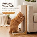 SMARTBEAN 3-Pack Cardboard Cat Scratcher for Indoor Cats, 23 Inch L Shaped Vertical Cat Scratching Post, Cat Scratching Board for Wall and Couch, Large