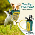 PUPROAR Golf Dog Toy, Funny Birthday Gift for Dogs, Squeaky Plush Rope Toy for Medium & Large Breeds
