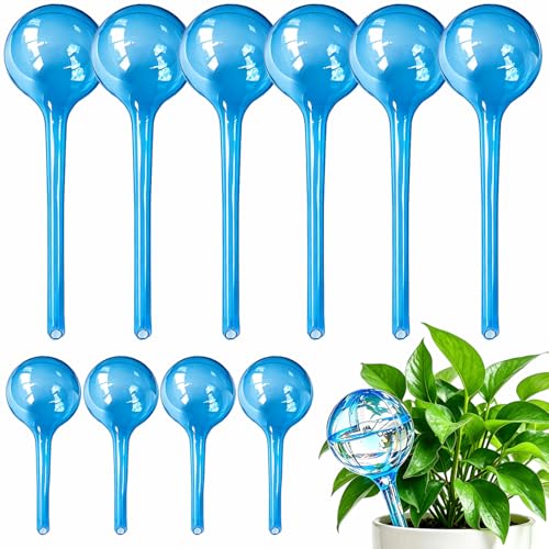 Self Watering Globes for Plant, 10pcs Auto Watering Bulb for Indoor Outdoor | Garden Potted Plant Watering Device for Vacation Plant Care, Flower Self Caring Water Conservation Device When You're Away