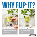 Flip-It! Bottle Emptying Kit – 6 Bottle Pack - No more wasted product - Fits most plastic bottles – 6 Base Caps, 6 Adapters – Pastel Color Edition