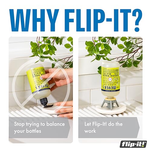 Flip-It! Bottle Emptying Kit – 6 Bottle Pack - No more wasted product - Fits most plastic bottles – 6 Base Caps, 6 Adapters – Pastel Color Edition