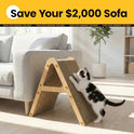 Conlun Cat Scratcher Cardboard with Wood Frame, 3-in-1 Vertical & Horizontal Scratching Pad, Reversible Cat Scratch Board, Durable Furniture Protector for Kittens & Small Cats
