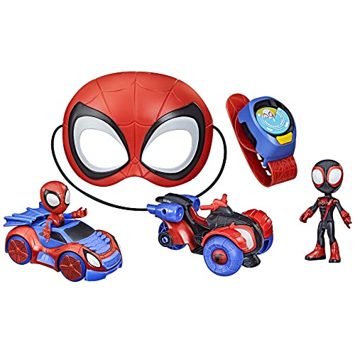 Spidey and his Amazing Friends Super Spidey Set, Role Play Toys, Toy Car Set, Marvel Spider-Man Mask Great for Kids, 3+ Years ( Exclusive)