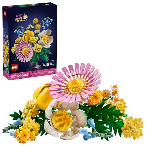 LEGO Botanicals Petite Sunny Bouquet Building Toy - DIY Floral Arrangement for Girls & Boys, Ages 9+ - Gift for Birthdays - Bedroom, Desk, Home Decor - 10347
