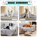 Stuffed® Premium Soft Dog Blanket Washable, 40"x32" Cat Blanket for Indoor Cats Large Medium Small Dog Puppy Essentials (Grey)