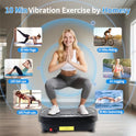 Homesy Vibration Plate Exercise Machine, Vibrating Plate for Lymphatic Drainage, Full Body Shake Platform Board for Home Fitness and Fat Burning, Sport Gym Equipment for Women Men
