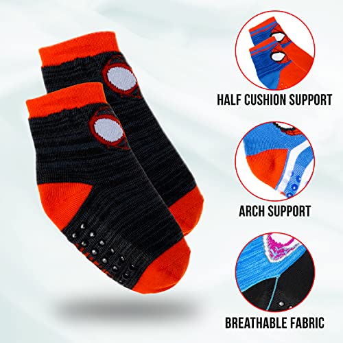 Marvel Spiderman Grip Socks, Socks for Toddler Boys, 10 Pack, Spider man Toddler Gripper Socks, Amazing Spiderman Variety