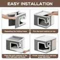 Cat Houses for Indoor Cats, Covered Cave Bed with Scratch Pad and Fluffy Ball, Foldable Cat Hideaway Condo for Large Cats, Modern Kitten Bed,16.5x16.5x13 inches (Grey, Large)