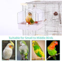 Colorday Bird Bath for Cage, Parrot Bath for Small to Medium Birds, Cockatiels, Parakeets, Budgie, Quaker, Conure, Lovebirds, Finches, Transparent, 6.7X6.7X7.74 inch
