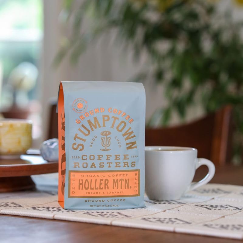 Stumptown Coffee Roasters, Organic Medium Roast Ground Coffee, 100% Arabica Coffee - Holler Mountain 12 Ounce Bag, Flavor Notes of Citrus Zest, Caramel and Hazelnut