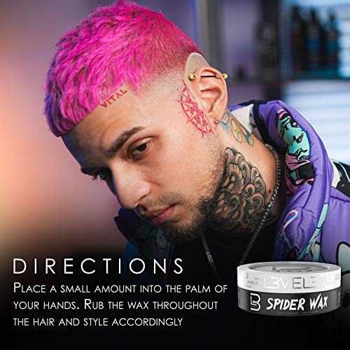 L3 Level 3 Spider Wax - Long Lasting and Strong Hold Improve your Hair Volume and Texture - Level Three Hair Wax for Men (150 ML)