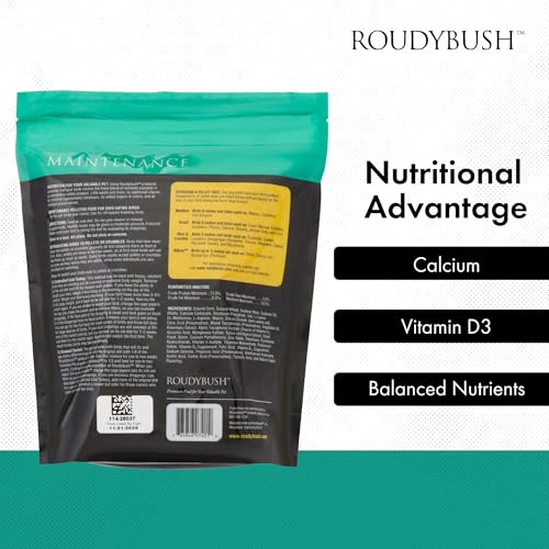 RoudyBush Daily Maintenance Food for Birds - Scientifically Formulated Bird Feed - Bird Food Pellets w/Corn, Wheat, Soy & More - Nutritious & Healthy Feed for Birds (Mini, 44oz)
