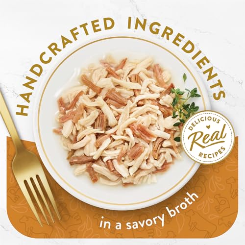 Purina Fancy Feast Appetizers Lickable Grain Free Cat Food Topper White Meat Chicken and Shredded Beef Appetizer - (Pack of 10) 1.1 oz. Trays