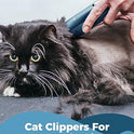 oneisall Pet Clipper for Cat Matted Hair, Pet Shaver for Cats Quiet Pet Clippers Waterproof Cordless Cat Clippers for Matted Long Hair with Storage Bag (Green)
