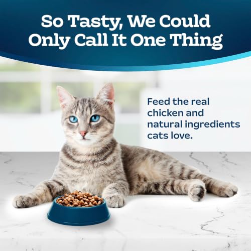 Blue Buffalo Tastefuls Chicken & Brown Rice Recipe Adult Dry Cat Food Hairball Control, Real Chicken First, Deliciously Healthy Natural Cat Food, Supports Digestive Care and Coat Health, 7 lbs.