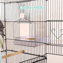 Colorday Bird Bath for Cage, Parrot Bath for Small to Medium Birds, Cockatiels, Parakeets, Budgie, Quaker, Conure, Lovebirds, Finches, Transparent, 6.7X6.7X7.74 inch