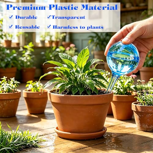 Self Watering Globes for Plant, 10pcs Auto Watering Bulb for Indoor Outdoor | Garden Potted Plant Watering Device for Vacation Plant Care, Flower Self Caring Water Conservation Device When You're Away