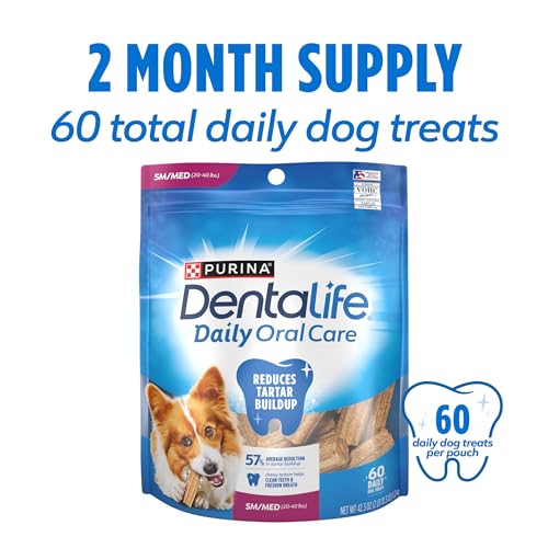Purina DentaLife Daily Oral Care Dog Dental Chews for Small and Medium Breed Dogs - 60 ct.