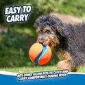 Chuckit! Kick Fetch Ball Dog Toy - Floats in Water - Perfect for Interactive Play - Made with Durable Rubber and Foam - For Large Dogs - Size Large - 8-inch Diameter - Pack of 1