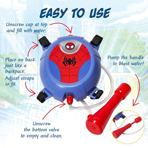 Spiderman Water Backpack Water Toy, Outdoor Water Blaster for Kids