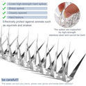 Bird Spikes 40 Inch Stainless Steel Bird Deterrent, Snake and Raccoon Deterrent, Squirrel Baffles for Bird Feeders, Anti Climb Spikes
