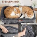 Cat Tree for Large Cat, 20.9 * 15.7in Large Perch Bed for Adult Cats, 22.8in Cat Tower with Scratching Post, Cat Condo with 2-Door for Indoor Cats, Dark Gray