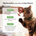 Cat Hairball Support Crunchy & Creamy Chews, Hairball Remedy Treats, Cat Furball Treatment, Supports Skin & Coat, Vitamins for Digestion, Chicken (30-Day Supply)