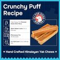 100% Natural Yak Cheese Himalayan Made Dog Chews All Breeds - Lactose Free Yak Chew for Small, Medium & Large Dogs - Dental Cleaning Dog Chews Aggressive Chewers - Long Lasting Odor & Gluten Free