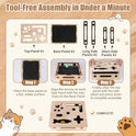 Cat Scratch Puzzle Enrichment Box, Smooth Solid Wood Cat Nail File Enrichment Box with Built-in Sandpaper, Cat Nail File Box Stress Free Alternative to Clippers & Grinders(No Bell Ball)