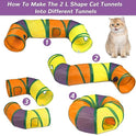 Retro Shaw Cat Toys Pack 33Pcs, Interactive Kitten Toys for Indoor Kittens Cats, Collapsible Kitty Play Tunnel Tent Feather Wand Balls Bell Springs Mouse Kitty Toys for All Breeds (2 Tunnel)