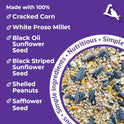 Lyric Wild Bird Mix - Includes Corn, Nuts, and Wild Bird Seed for Outside Feeders, Attracts Doves, Jays and Many More, 40 lb Bag