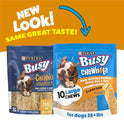 Purina Busy Rawhide Small/Medium Breed Dog Bones, Chewnola with Oats & Brown Rice - 10 ct. Pouch