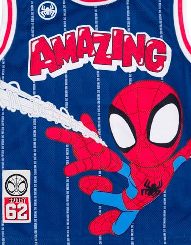 Marvel Boys' Athletic 2-Piece Basketball Jersey and Shorts Set Toddler to Big Kid