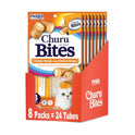 INABA Churu Bites for Cats, Soft/Chewy Baked Chicken Wrapped Churu Filled Cat Treats with Vitamin E, 0.35 Ounces per Tube, 24 Tubes Total (3 Tubes per Pack), Chicken Recipe