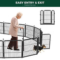 FXW Rollick Unleashed Dog Playpen for Indoor, Yard, RV Camping, 24 inch 8 Panels for Small and Puppy Dogs, Black│Patented