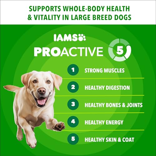 IAMS Proactive Health Large Breed Dry Dog Food, Adult Dry Dog Food for Large Breeds, Chicken, 30 lb. Bag