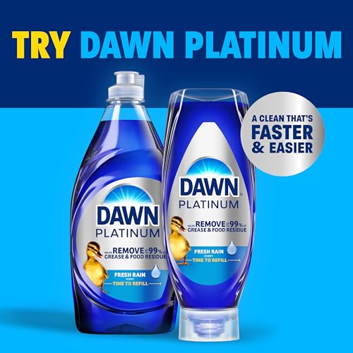 Dawn Ultra Dish Soap Refill Jug Large Size Original Blue Liquid Dishwashing Detergent, Powerful Dish Soap for Grease, 51.5oz (Pack of 2)