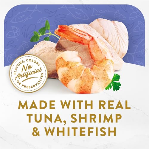 Purina Fancy Feast Broths Classic Cat Food Topper With Tuna, Shrimp, and Whitefish - (Pack of 16) 1.4 oz. Pouches